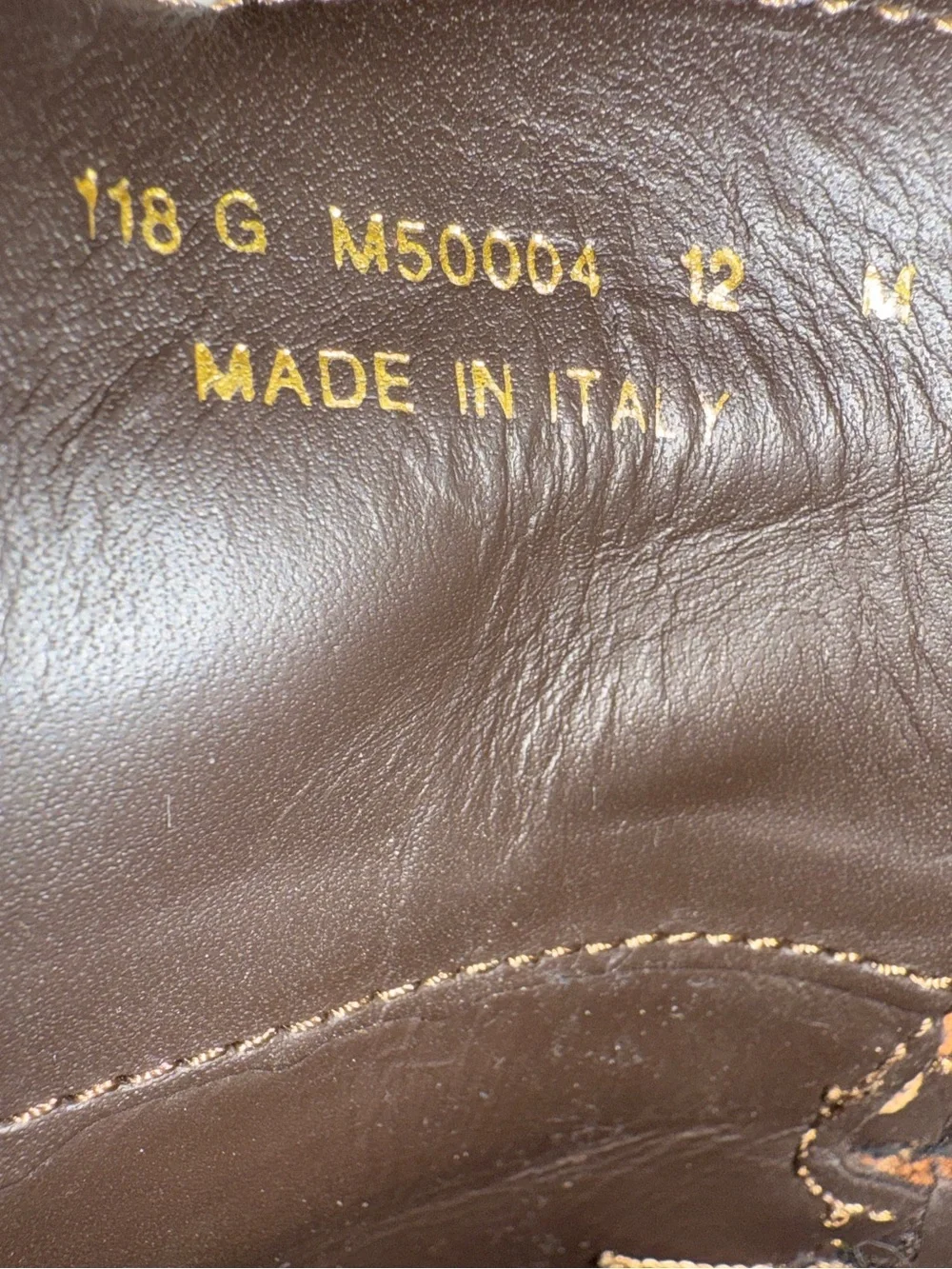 a. testoni M50004 Cognac Brown Leather Cap Toe Derby Dress Shoes Men’s 12 Made i